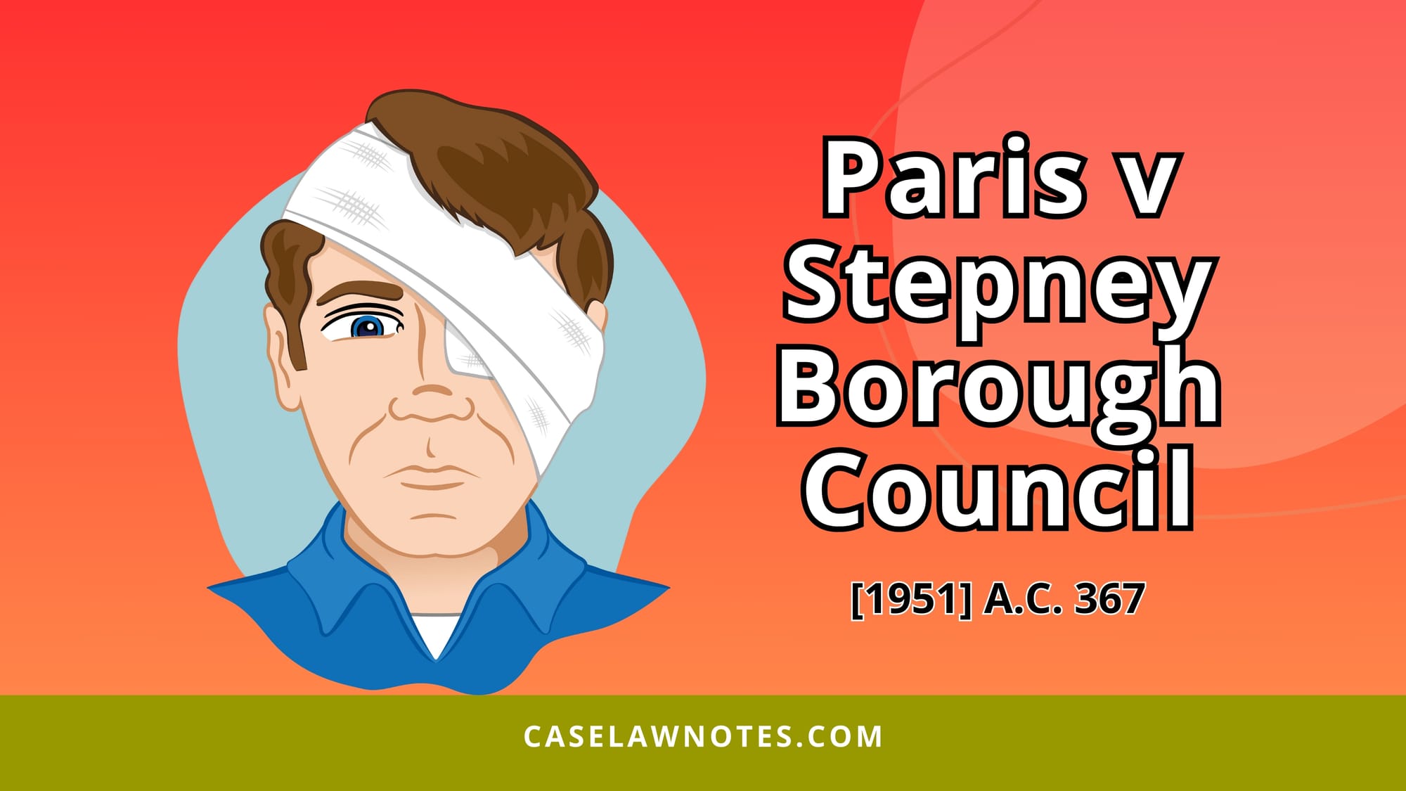 Paris v Stepney Borough Council - disability - tort - foreseeability - reasonableness