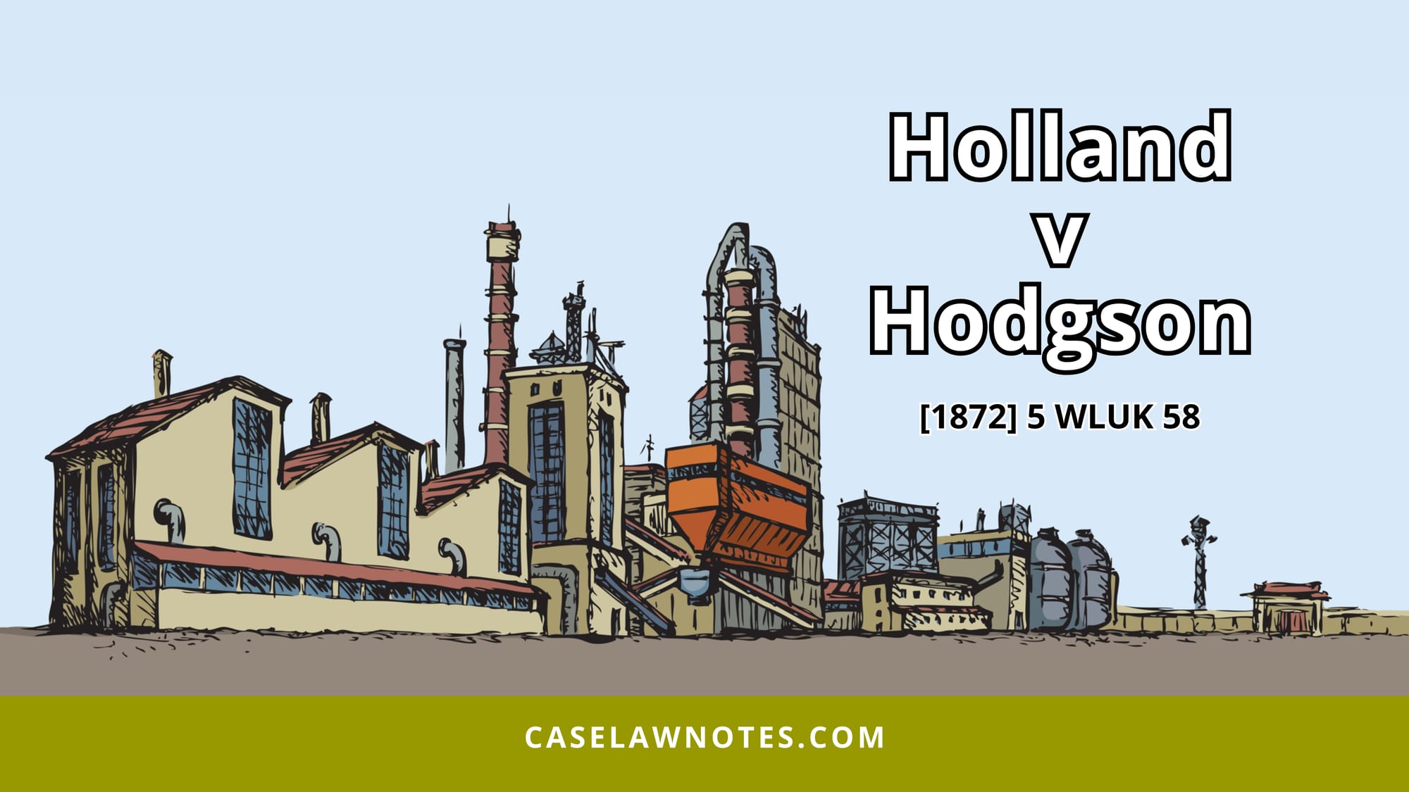 Holland v Hodgson - fixtures - annexation - personal property - attachment